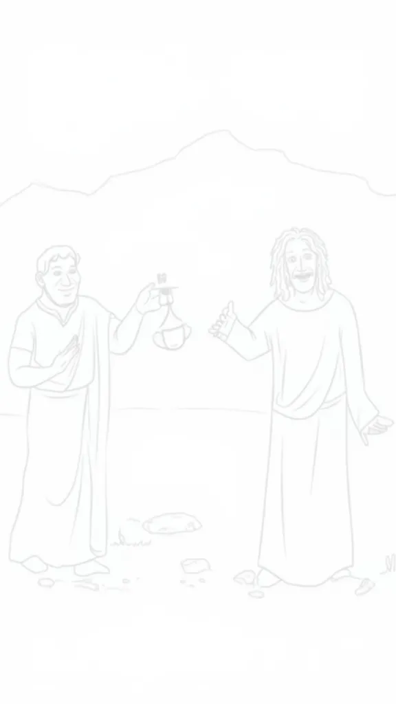 jesus tempted by satan coloring page